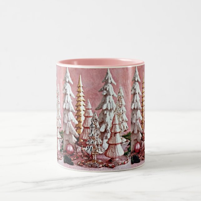 ****** SPEZIALISIERUNG FÜR PINK LOVER'S CHRISTMAS  ZWEIFARBIGE TASSE (Mittel)