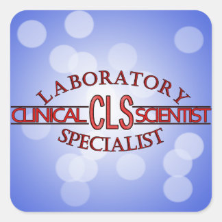 SPEZIALIST CLS LOGO KLINISCHER LABORWISSENSCHAFTLE QUADRATISCHER AUFKLEBER