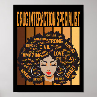 Spezialist für Arzneimittelinteraktionen Black His Poster
