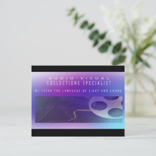 Spezialist für Audio-Visuell- und Multimedia-Samml Postkarte