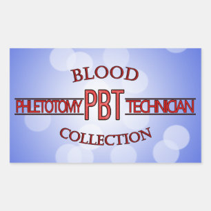 SPEZIALIST PBT PHLEBOTOMY TECH BLUTSAMMLUNG RECHTECKIGER AUFKLEBER