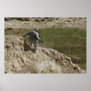 Spezialist steigt nach unten poster