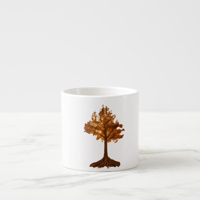 Spezialität Espresso Tasse - Baum des Lebensdesign (Vorderseite)