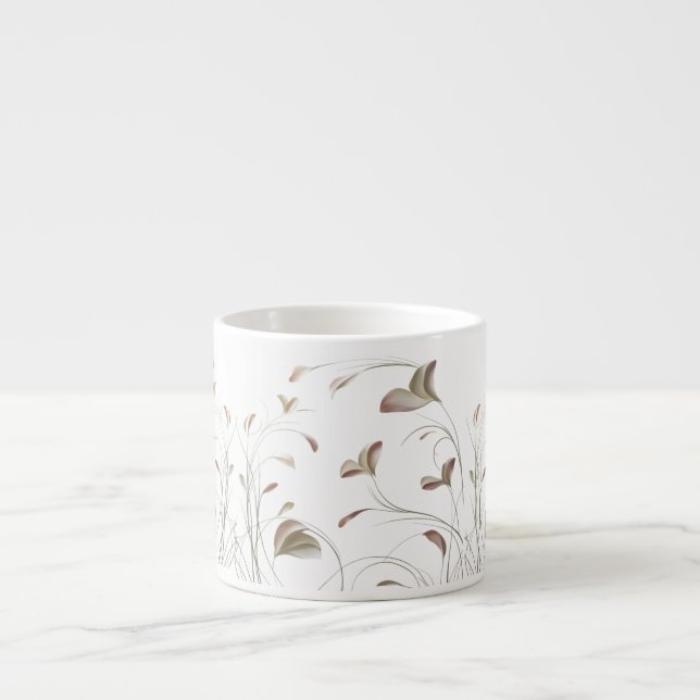 Spezialität Espresso Tasse | Minimaler botanischer (Vorderseite)