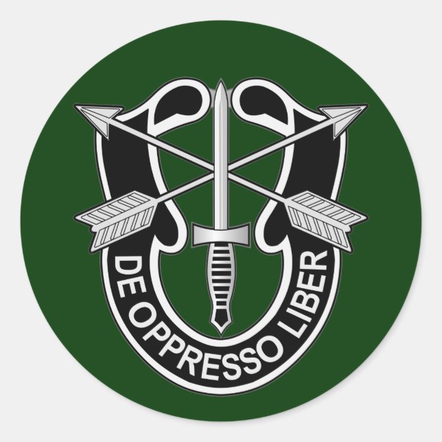Spezialkräfte DUI - de oppresso libre Runder Aufkleber (Vorderseite)