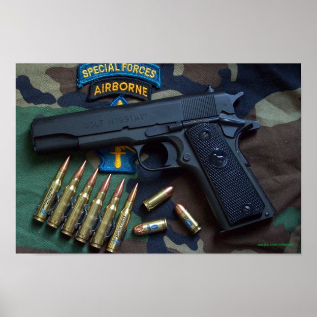 Spezialkräfte Grüne Berberveteranen-Patch drucken Poster (Vorne)