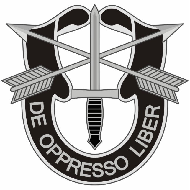 Spezialkräfte SF De Oppresso Liber Freistehende Fotoskulptur (Vorne)
