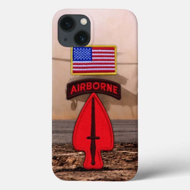 Spezialops USASOC Veterans Vets Patch Case-Mate iPhone Hülle (Rückseite)