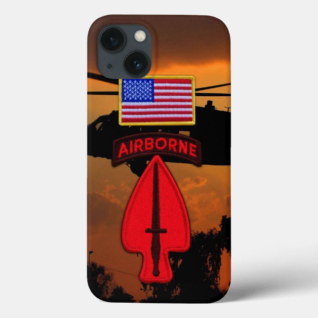 Spezialops USASOC Veterans Vets Patch Case-Mate iPhone Hülle (Rückseite)