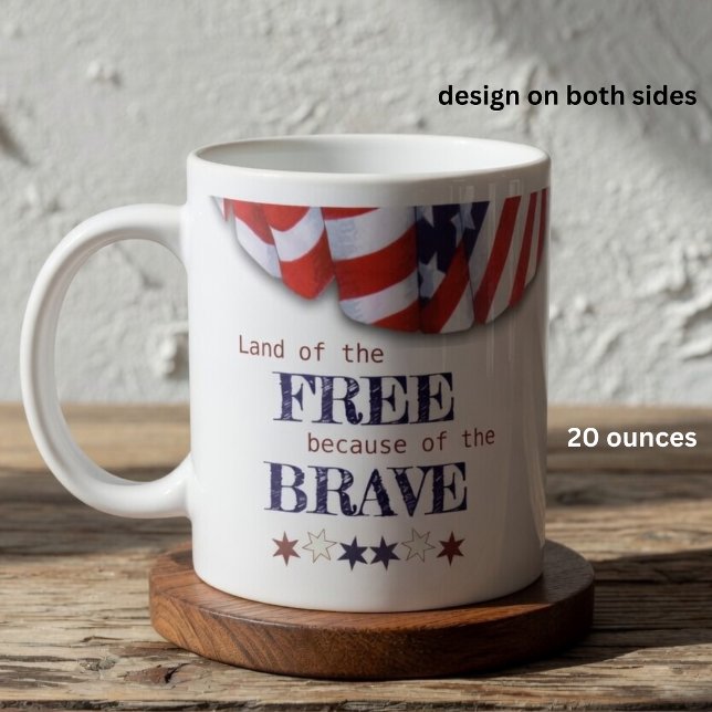 Spezialtasse Jumbo-Tasse (Patriotic speciality 20 ounce mug. Same design on both sides. )