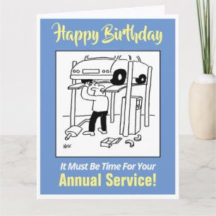Speziell für Automechaniken - Happy Birthday Car Karte