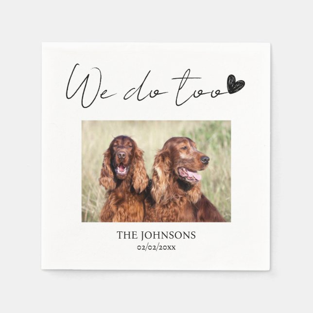 Speziell für Haustierservietten für Hochzeiten Serviette (Vorderseite)