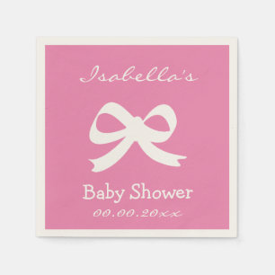 Speziell für Mädchen rosa Bugknot Babydusche Serviette