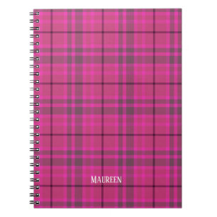 Speziell für Preppy Pink und lila kariertes Tartan Notizblock