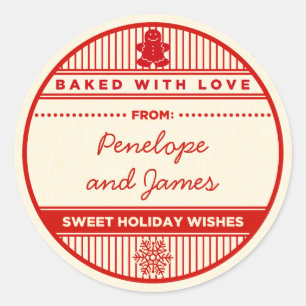 Speziell mit Liebe-Aufklebern gebacken Runder Aufkleber