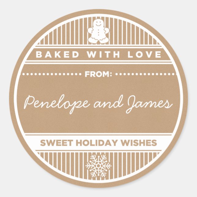 Speziell mit Liebe-Aufklebern gebacken Runder Aufkleber (Vorderseite)