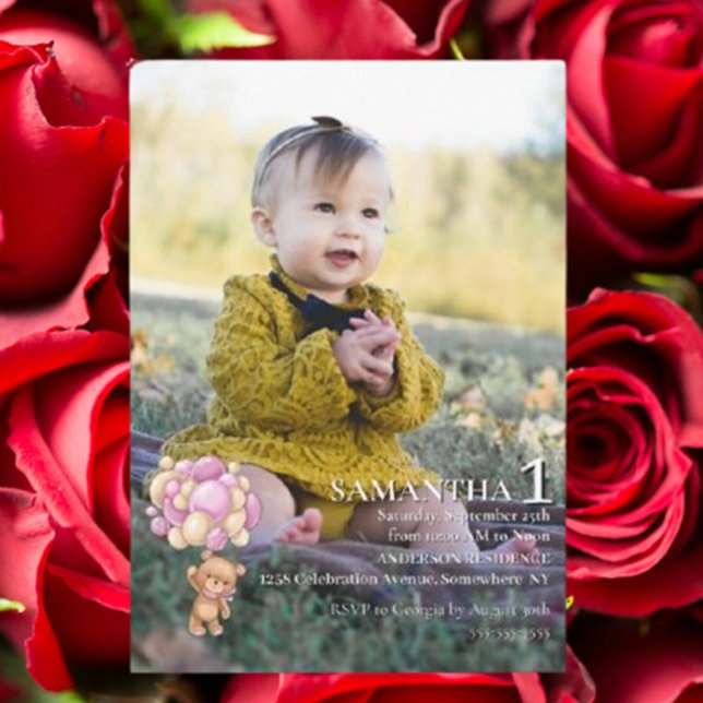 Spezielle 1. Geburtstagsfeier Einladung (Special 1st Birthday Celebration Invitation)