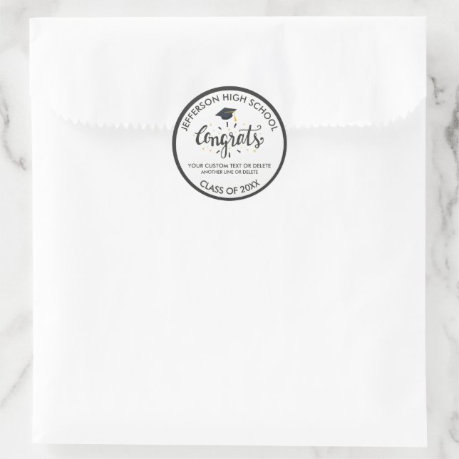 Spezielle Abschluss Glückwunsch Grad Cap-Klasse 20 Runder Aufkleber (Tasche)