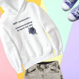 Spezielle Anforderungen Blau-Fuchs-Kawaii-Stil Hoodie