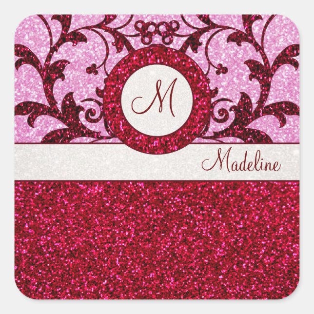Spezielle Aufkleber für Rosa Glitzer (Vorderseite)