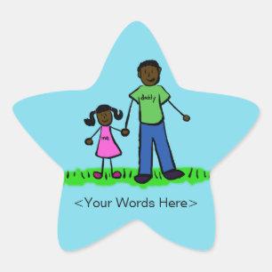 Spezielle Aufkleber für Väter und Tochter