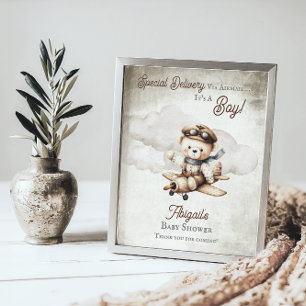 Spezielle Babydusche für Teddy-Bären Poster