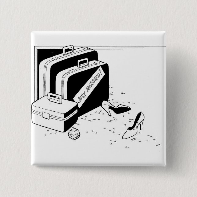 Spezielle Betreuung für die Verheiratung Button (Vorderseite)