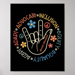 Spezielle Bildung Lehrer Inspiration Autismus Awa Poster