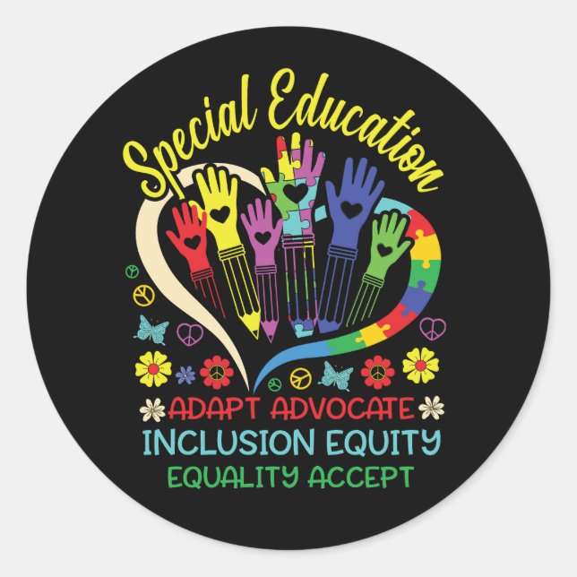 Spezielle Bildung Lehrer Inspiration SPED Unterric Runder Aufkleber (Vorderseite)