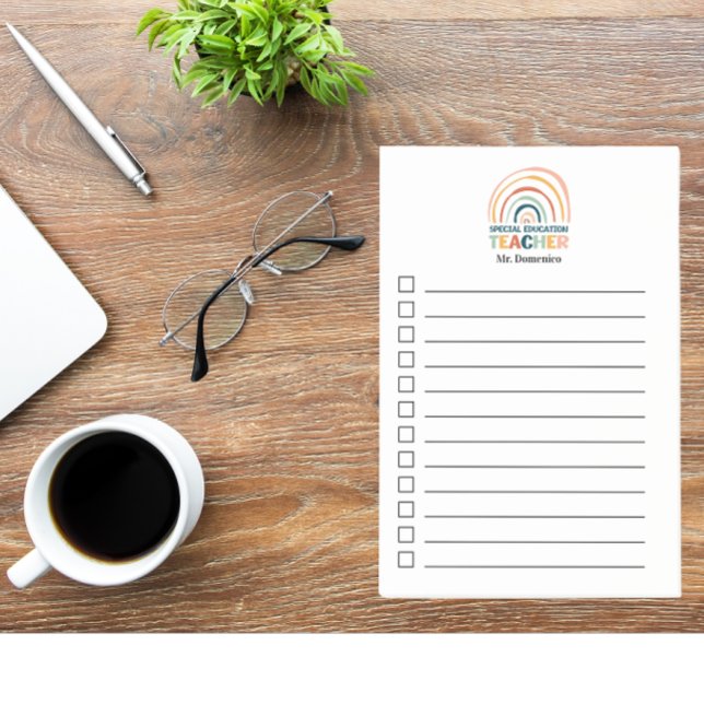 Spezielle Bildung Lehrer Retrofarben boho rainbo Post-it Klebezettel (Von Creator hochgeladen)