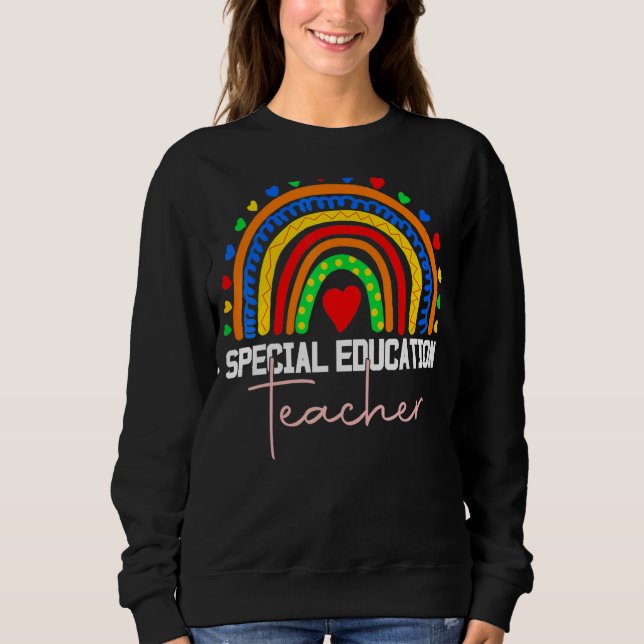 Spezielle Bildung Lehrerin Sped Ed Sped Leopard Ra Sweatshirt (Vorderseite)
