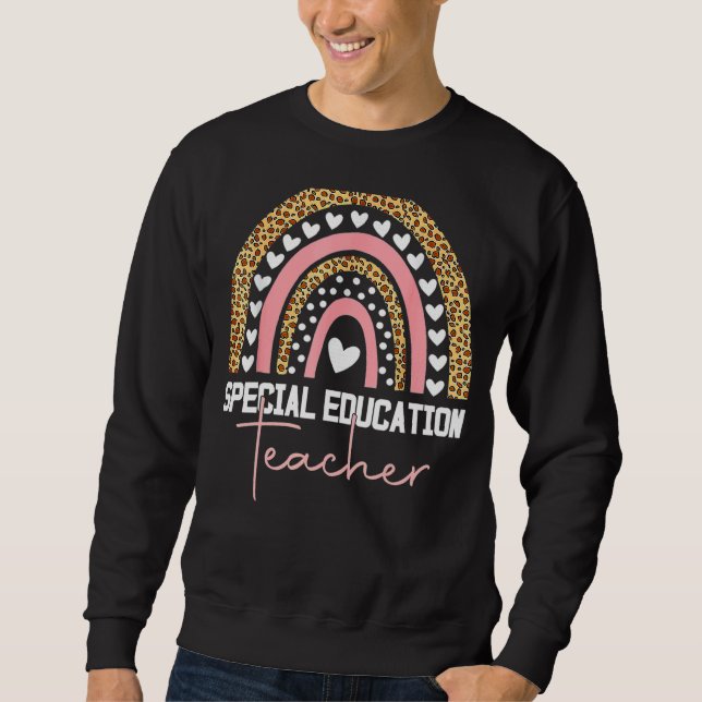 Spezielle Bildung Lehrerin Sped Ed Sped Leopard Ra Sweatshirt (Vorderseite)