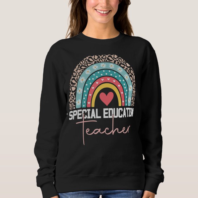 Spezielle Bildung Lehrerin Sped Ed SPED Leopard Ra Sweatshirt (Vorderseite)