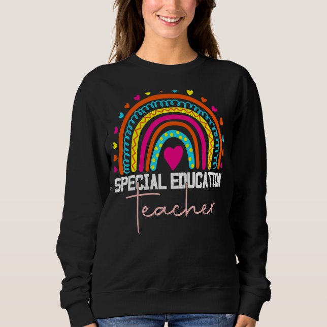 Spezielle Bildung Lehrerin Sped Ed Sped Leopard Ra Sweatshirt (Vorderseite)