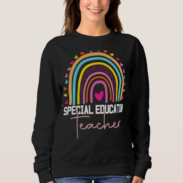 Spezielle Bildung Lehrerin Sped Ed Sped Leopard Ra Sweatshirt (Vorderseite)