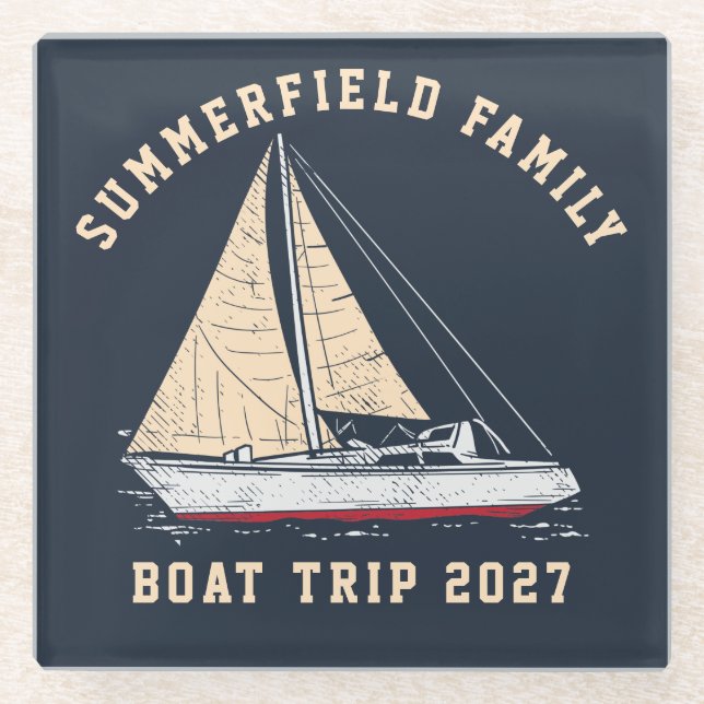 Spezielle Bootsausflüge für Segel Glasuntersetzer (Vorderseite)