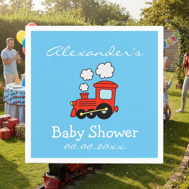 Spezielle Choo-Kinderschuhe mit Babydusche Serviette (choo choo baby shower napkins)