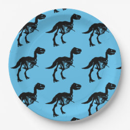 Spezielle Dinosaurier-Skelett-Party-Teller Pappteller
