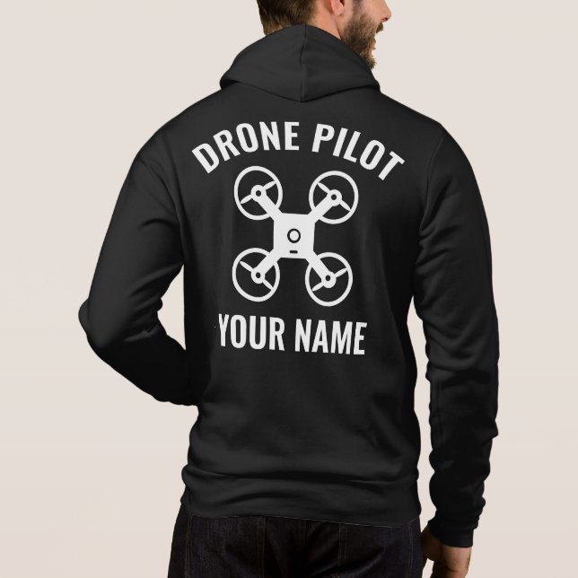 Spezielle Drop-Piloten mit Quadcopter-Logo Hoodie (Rückseite)