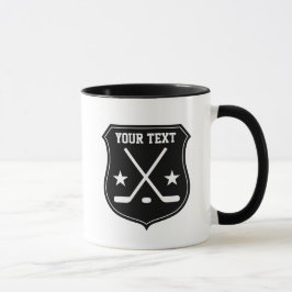Spezielle Eishockeyschläger und Puppellogos Tasse