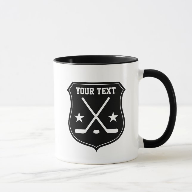 Spezielle Eishockeyschläger und Puppellogos Tasse (Rechts)