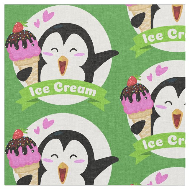 Spezielle Farbe Eiscreme Pinguin-Gewebe Stoff (Nahaufnahme)