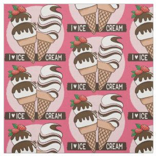Spezielle Farbe Ice Creme Lover Stoff