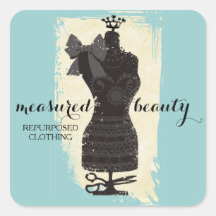 Spezielle Farbkleidung Dummy Mode Mannequin Nähen Quadratischer Aufkleber