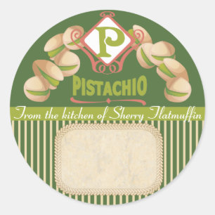 Spezielle Farbpistachio-Konservenbäckerei Runder Aufkleber