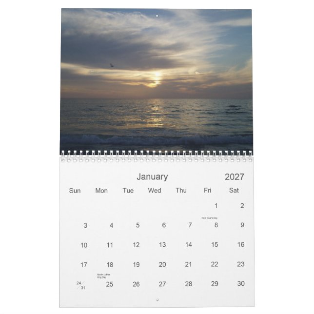 Spezielle Ferien-Plätze Kalender (Jan 2027)