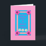 Spezielle Freund-Geburtstags-Karte Karte<br><div class="desc">Blumenentwurf rosa und blaue Karte für einen speziellen Freund</div>