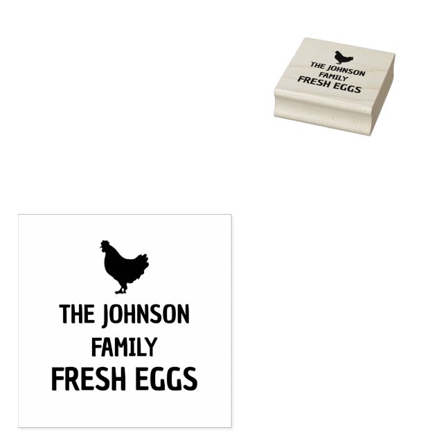 Spezielle Frischeier-Familie | Bauernhof Hen | Eie Gummistempel (Stempel)