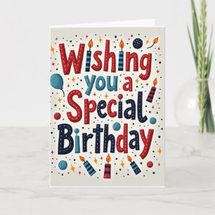 Spezielle Geburtstags-Typografie-Karte Karte