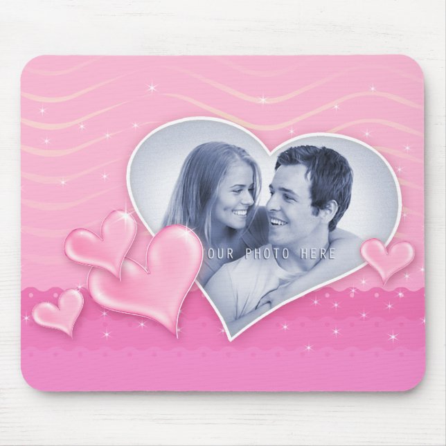 Spezielle Herz-Foto-Schablone Mousepad (Vorne)
